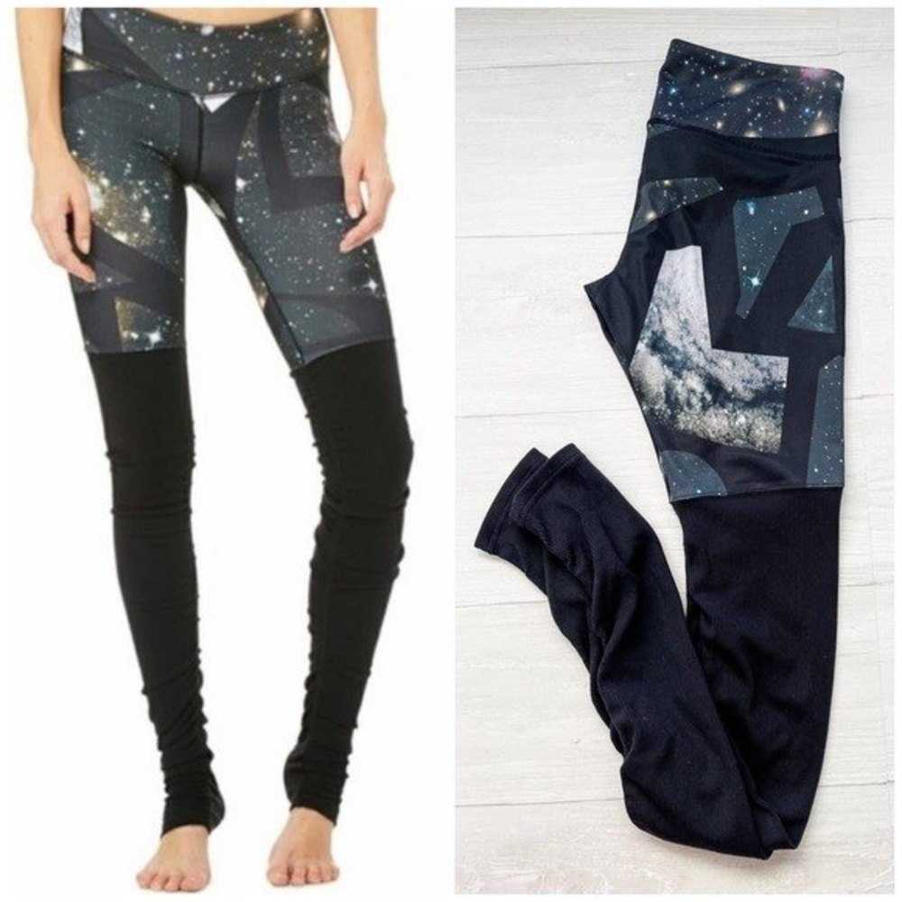 ALO Yoga Goddess Galaxy Yoga Ribbed Leggings Multicolor Women’s Pants Size S